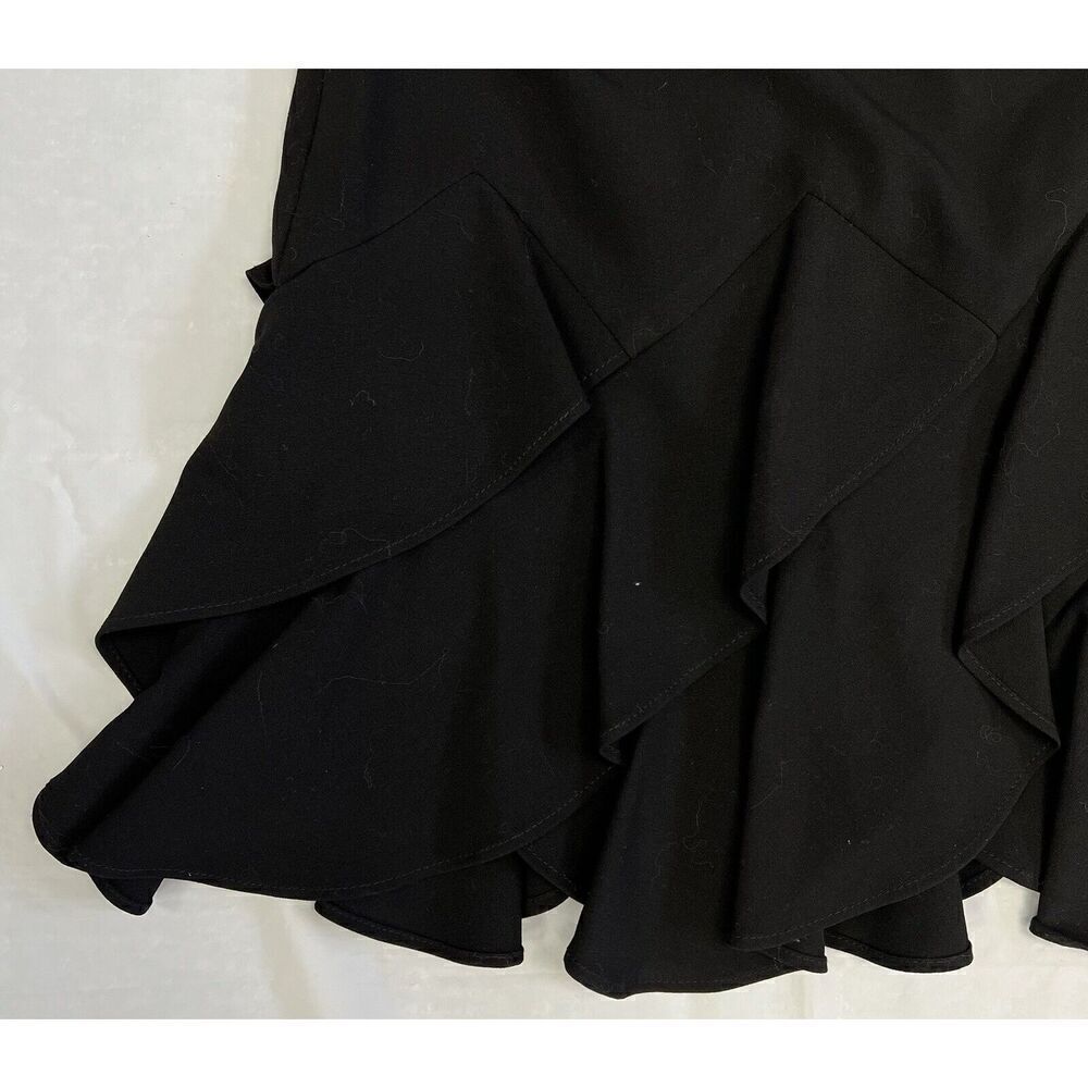 Cache Polyester Blend Black Asymmetrical Tiers Sk… - image 5